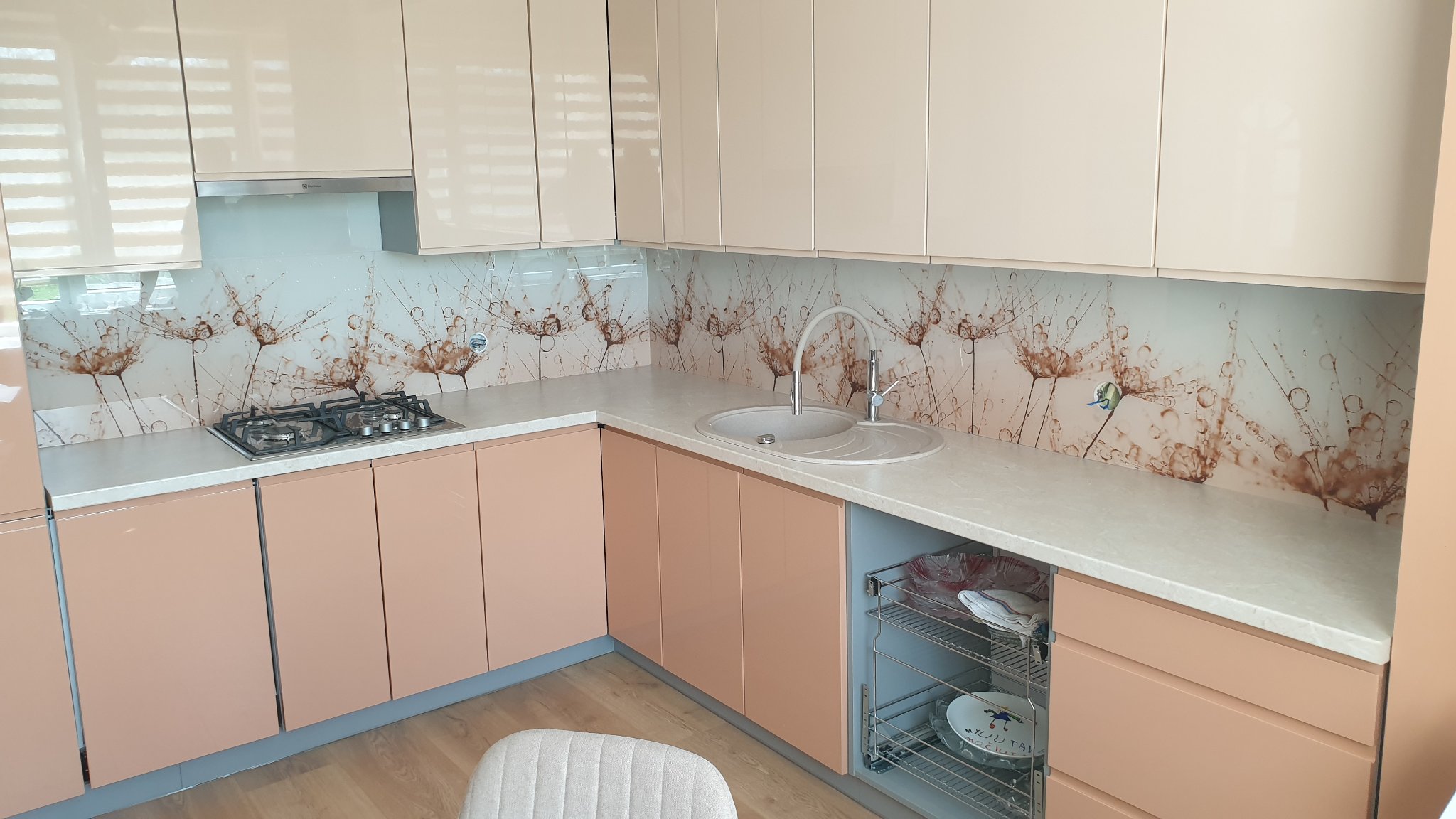 Скинали с УФ печатью. Цветы.