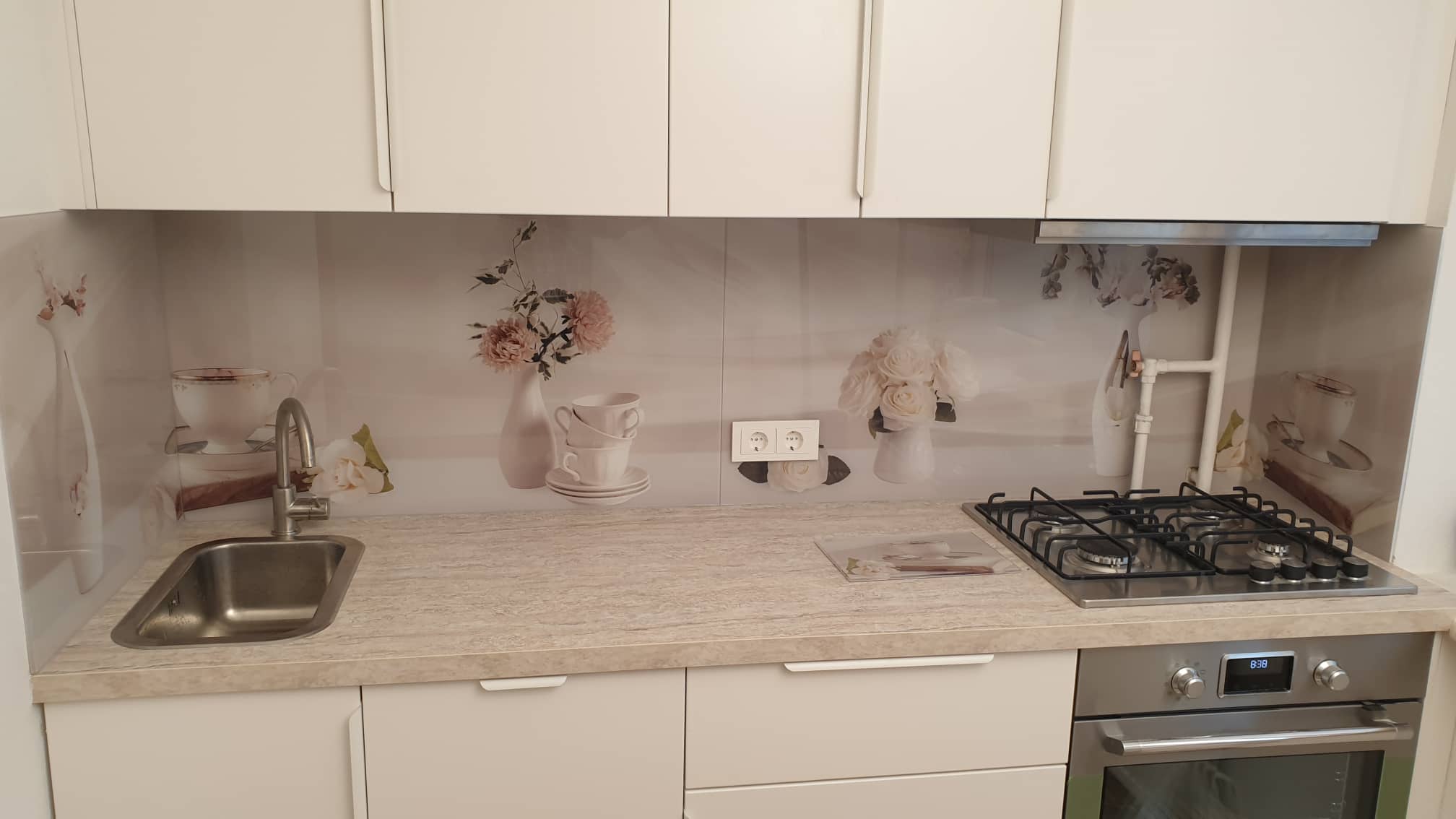 Скинали с УФ печатью. Цветы.