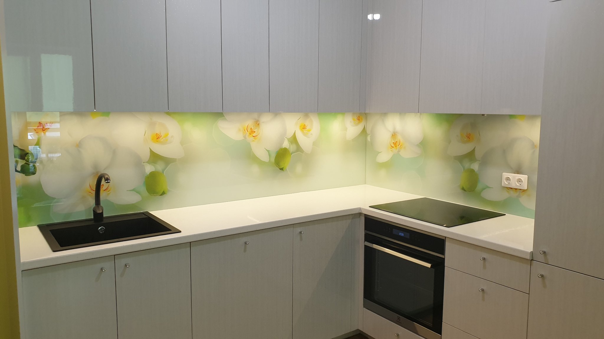 Скинали с УФ печатью. Цветы.