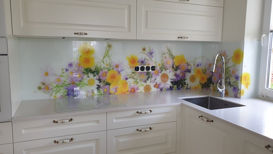 Скинали с УФ печатью. Цветы.