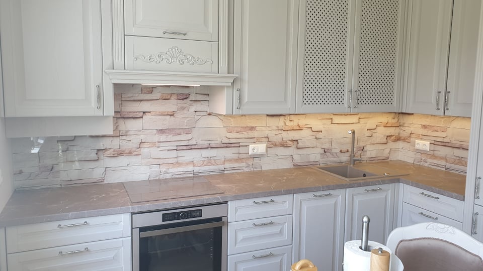 Скинали с УФ печатью. Текстуры камня, под мрамор.